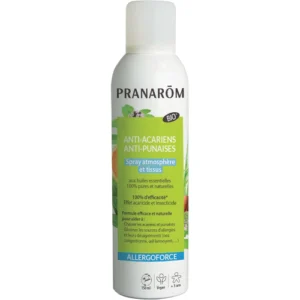 Pranarôm – Spray anti-acariens et punaises de lit ALLERGOFORCE – Efficacité prouvée – Elimine 100% des acariens et punaises de lit - 150 ml
