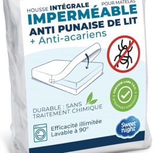 Housse de Matelas Intégrale Anti-Punaises de Lit Sweetnight